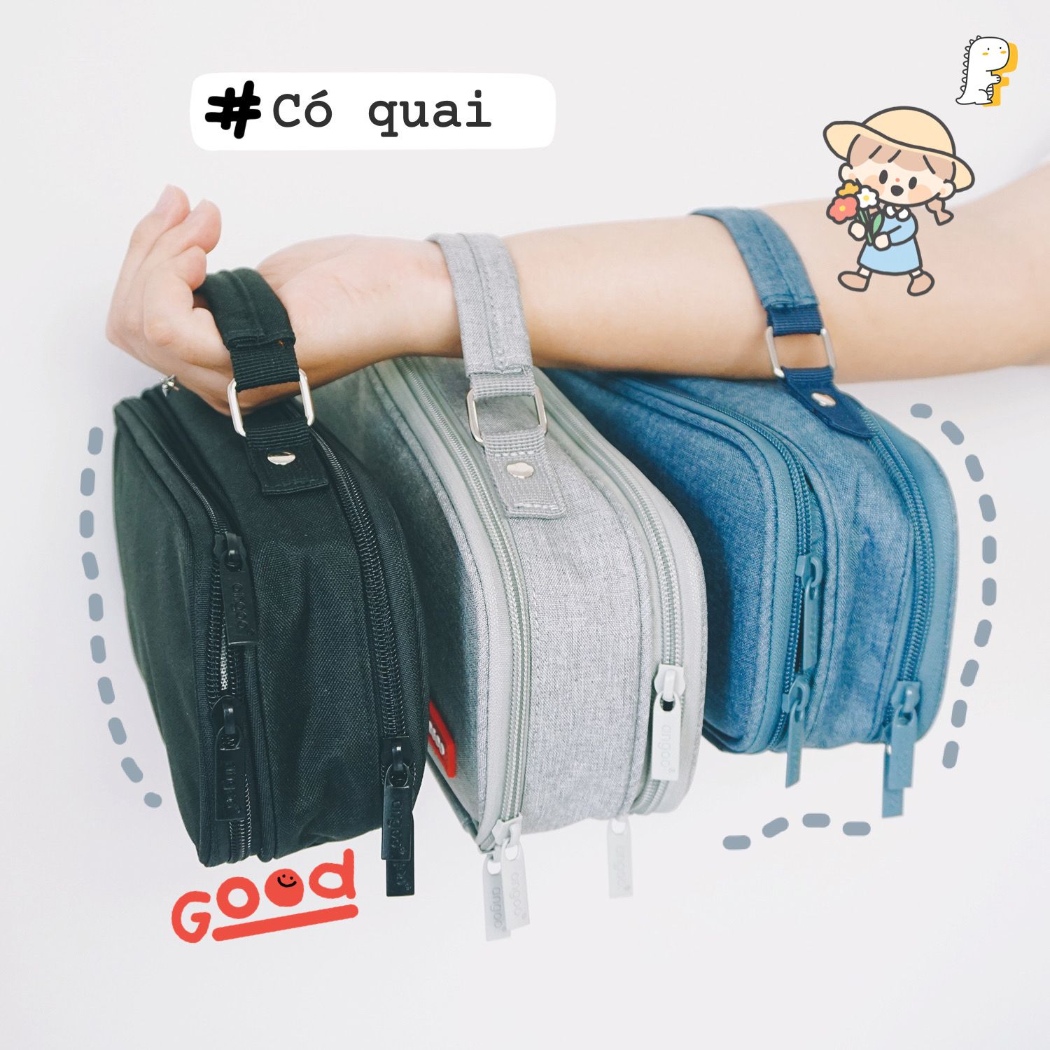 Túi bút khổng lồ 2 mặt Angoo