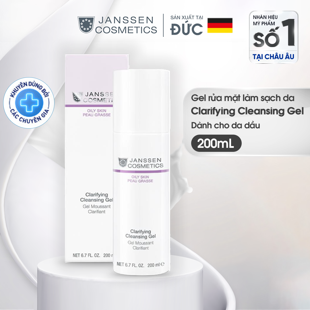 Gel rửa mặt dành cho da dầu - Janssen Cosmetics Clarifying Cleansing Gel 200ml