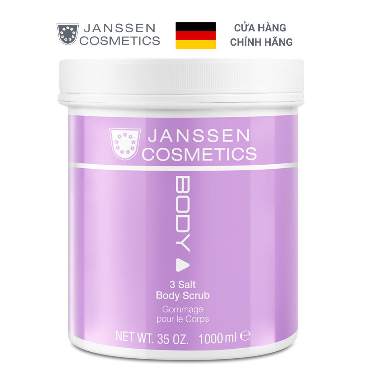 Tẩy tế bào chết, sáng da body - Janssen Cosmetics 3 Salt Body Scrub 1000ml