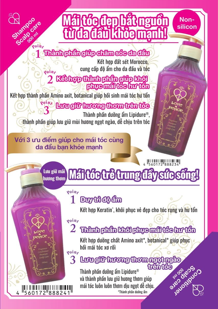 Dầu Gội Với Hương Thơm Nước Hoa Chăm Sóc Da Đầu( 500ml / Chai )