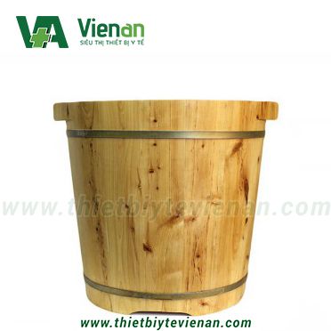 Chậu ngâm chân gỗ Thông cao 36cm