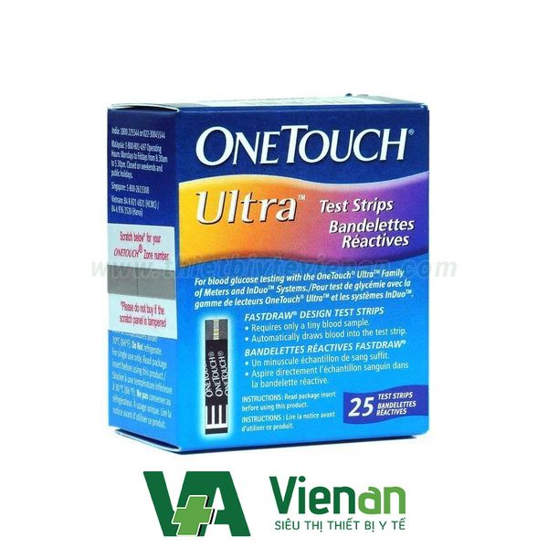 Que đo Đường huyết OneTouch Ultra - Hộp 25 que thử