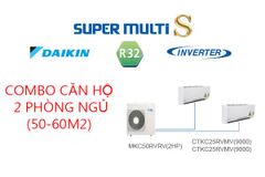 Combo Điều hòa Multi S Daikin Cho Chung cư 2 phòng ngủ -  MKC50RVMV/ 2xCTKC25RVMV