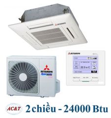 Điều hòa âm trần Cassette Mitsubishi 2 chiều Inverter 24.000BTU (FDT71VG/FDC71VNP) Điều khiển không dây (RCN-T-5BW-E2)