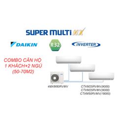Combo Điều Hòa Multi NX Daikin Cho Chung Cư 1 Khách + 2 Ngủ 2 Chiều Inverter