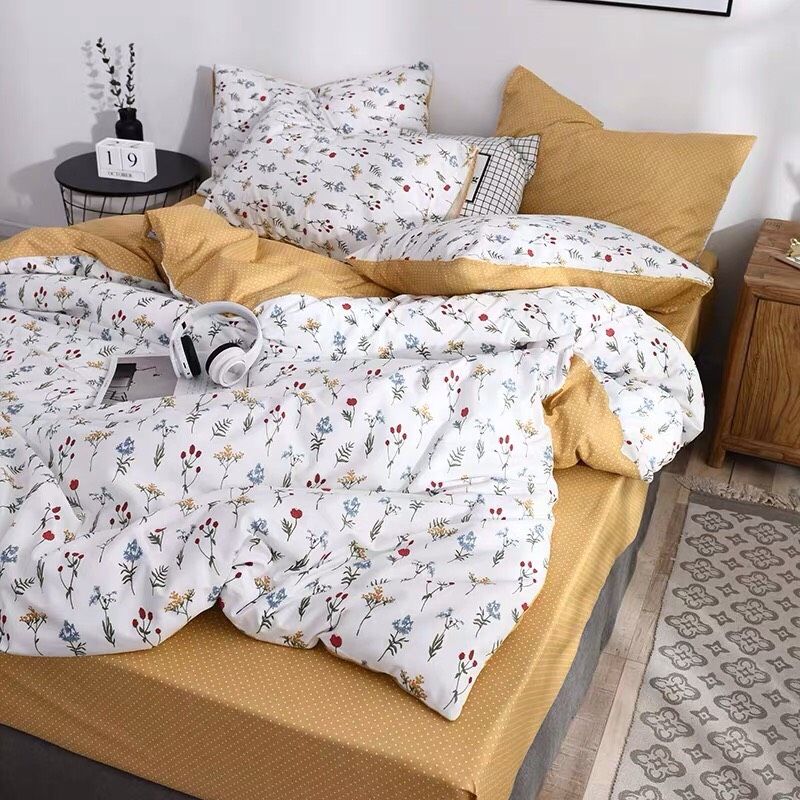 Set Chăn Ga Gối Cotton Poly