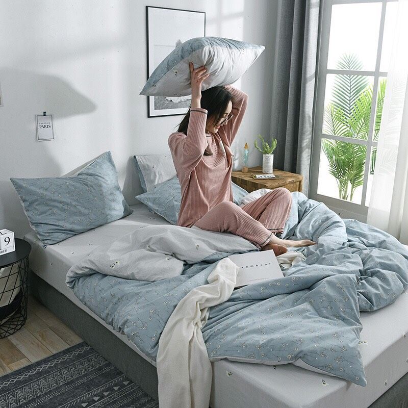 SET CHĂN GA GỐI COTTON VITAGE 25
