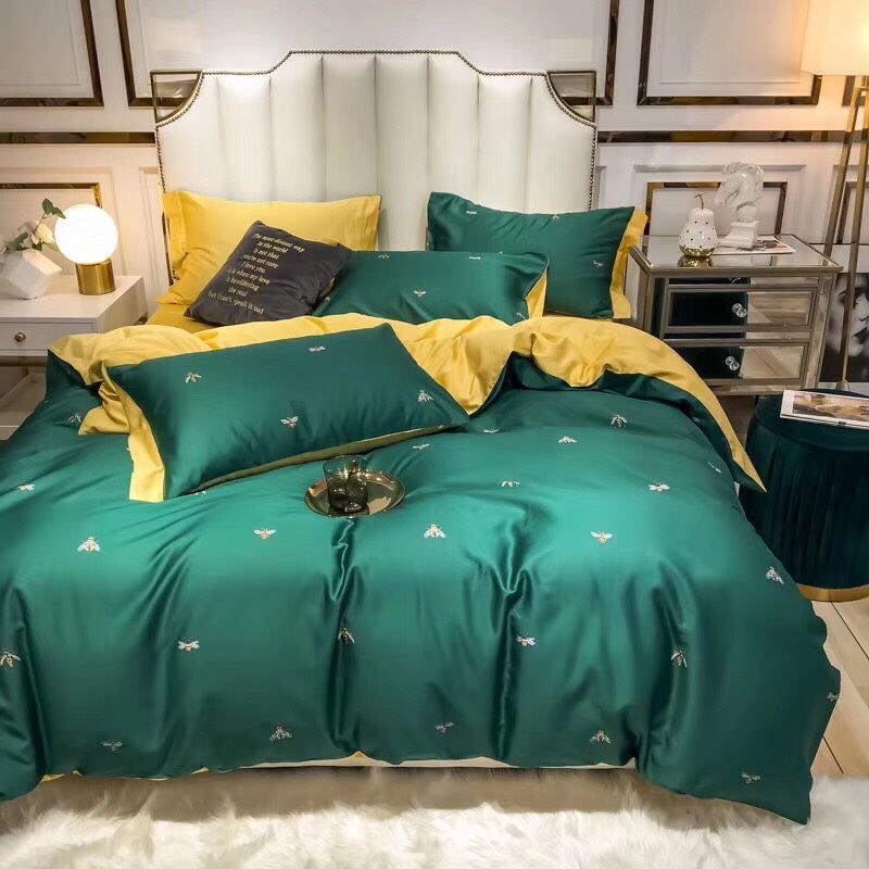 Set Chăn Ga Gối Lụa Tencel 60s In Hoa TCL60H4