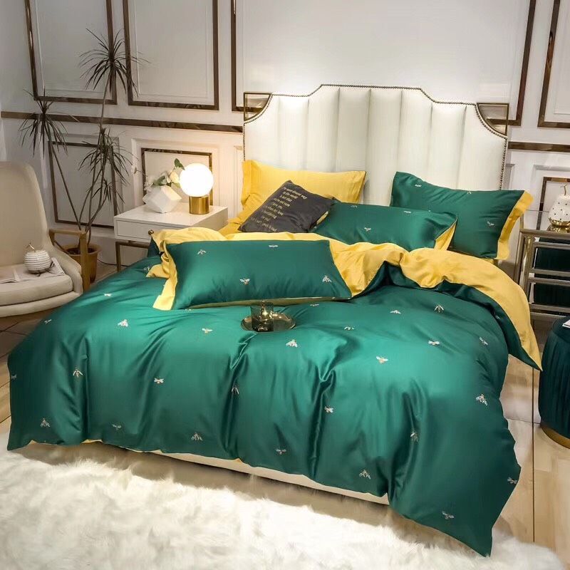 Set Chăn Ga Gối Lụa Tencel 60s In Hoa TCL60H4