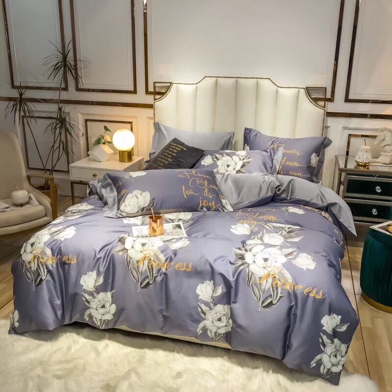 Set Chăn Ga Gối Lụa Tencel 60s In Hoa TCL60H5