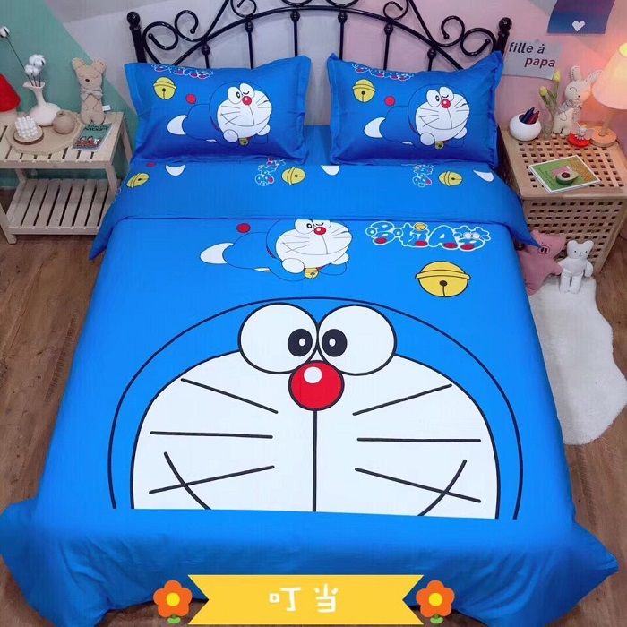 Set Chăn Ga Gối Cotton 3D Cho Bé