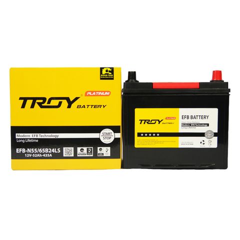 Ắc quy Troy EFB N55/65B24LS 12V 52AH