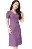 Đầm Suông A phối cúc tím lavender DL926