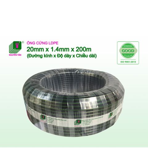 Ống cứng LDPE Nguyễn Tân 20mm x 1.4mm x 200m