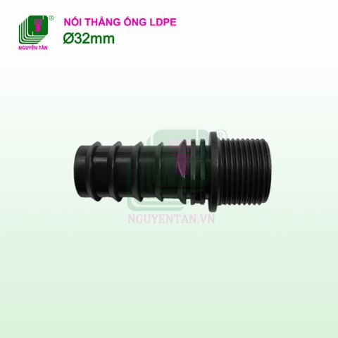Nối ống LDPE 32mm ra ren ngoài 34mm