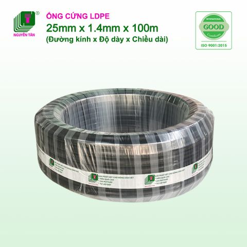 Ống cứng LDPE Nguyễn Tân 25mm x 1.4mm x 100m