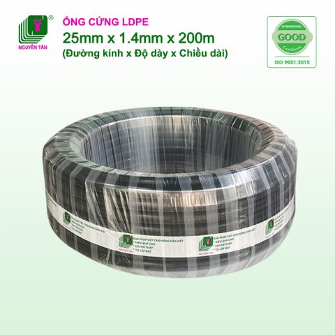 Ống cứng LDPE Nguyễn Tân 25mm x 1.4mm x 200m