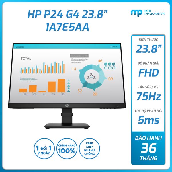 Màn hình HP P24 G4 (24 inch IPS/FHD/75Hz/5ms/VGA+HDMI+Display-Port/36 Tháng) 1A7E5AA