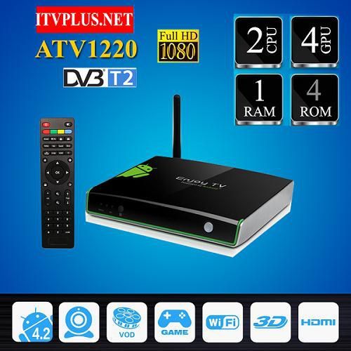 ANDROID BOX ATV1220 T2 TÍCH HỢP TRUYỀN HÌNH DVB T2 - 40 KÊNH