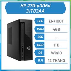 Máy bộ hãng HP 270-p006d i3-7100T/4GB/1TB/DVDRW/Win10/Đen 3JT83AA