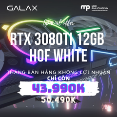 Card màn hình A26Z RTX 3080 Ti HOF 12GB GDDR6X White 38IOM5MD3BHK Galax