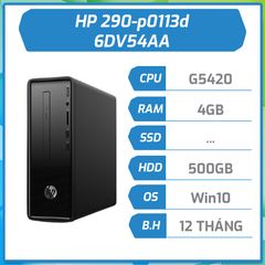 Máy bộ hãng HP 290-p0113d Pentium G5420/4GB/500G7/DVDRW/Win10/Đen 6DV54AA