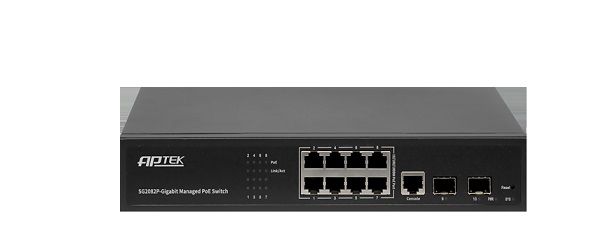 8-Port PoE L2 Managed Gigabit Switch APTEK SG2082P