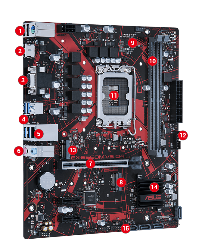 Bo mạch chủ Asus EX-B660M-V5 D4