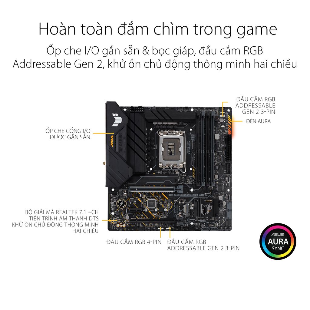 Bo mạch chủ Asus TUF GAMING B660-PLUS WIFI D4