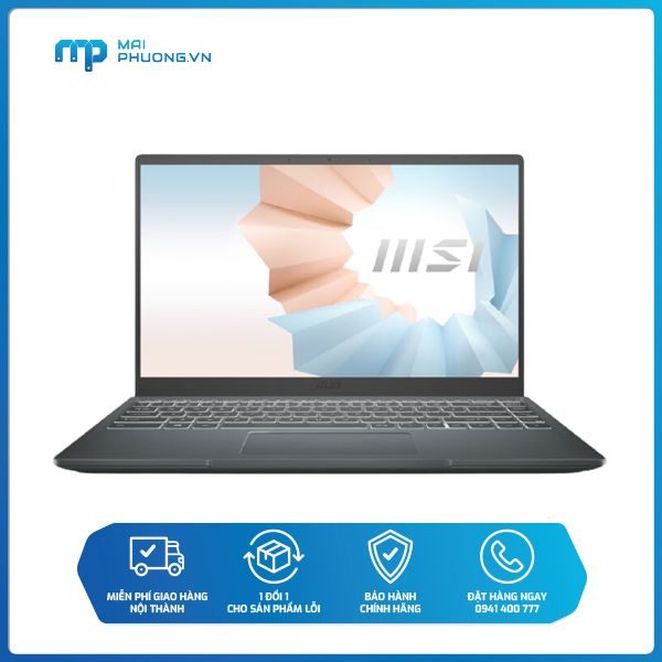 Laptop MSI Modern 14 B11SB-244VN GF65 i5-1135G7|8GB|512GB|MX450-2GB|14''|Win 10 Xám