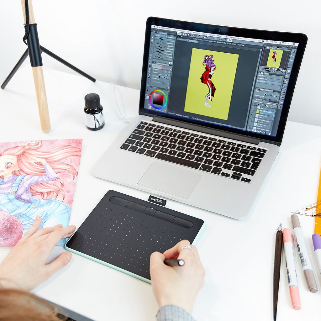 Bảng vẽ Wacom Intuos S (Bluetooth, Green) CTL-4100WL/E