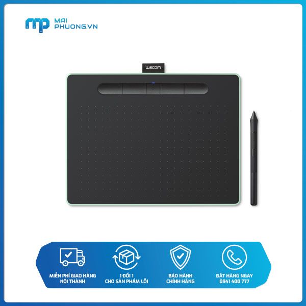 Bảng vẽ Wacom Intuos M (Bluetooth, Green) CTL-6100WL/E