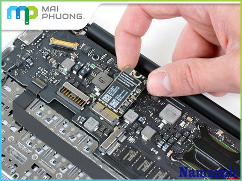Cố định sợi cáp USB với bao mạch Macbook khi Macbook không nhận USB