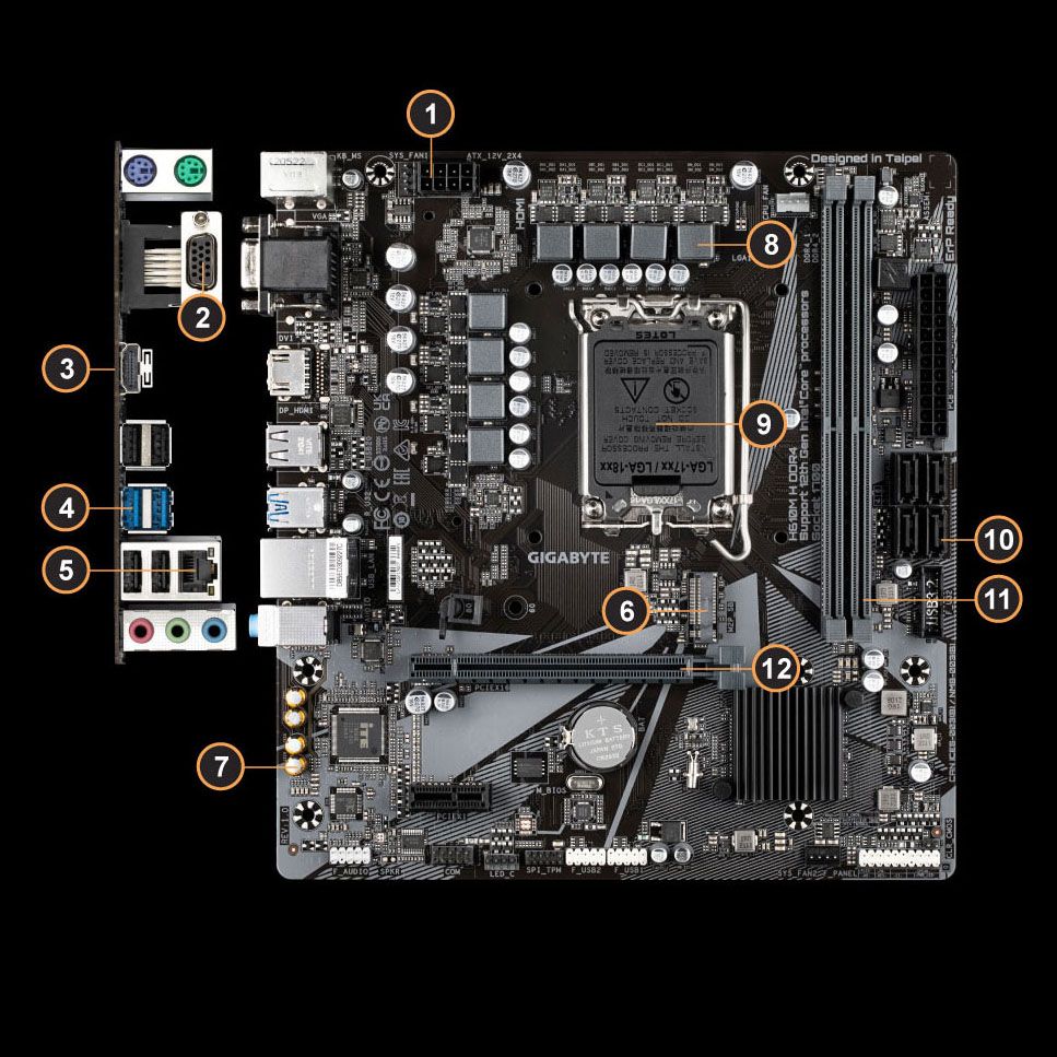 Bo mạch chủ Gigabyte GA-H610M H