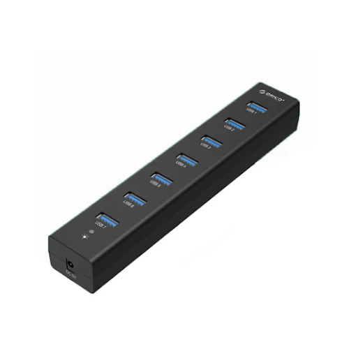 Bộ chia USB HUB 7 cổng USB 3.0 Orico H7013-U3-AD-BK