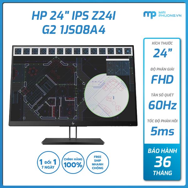Màn hình HP 24 inch IPS Z24i G2 1JS08A4