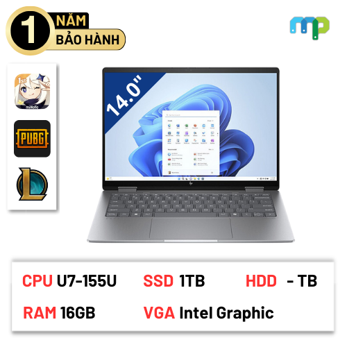 Laptop HP Envy X360 2 in 1 14-fc0023dx Ultra 7-155U/16GB/SSD 1TB/14″ FHD Touch
