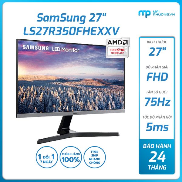 Màn hình viền Samsung 27 inch mỏng FHD LS27R350 LS27R350FHEXXV