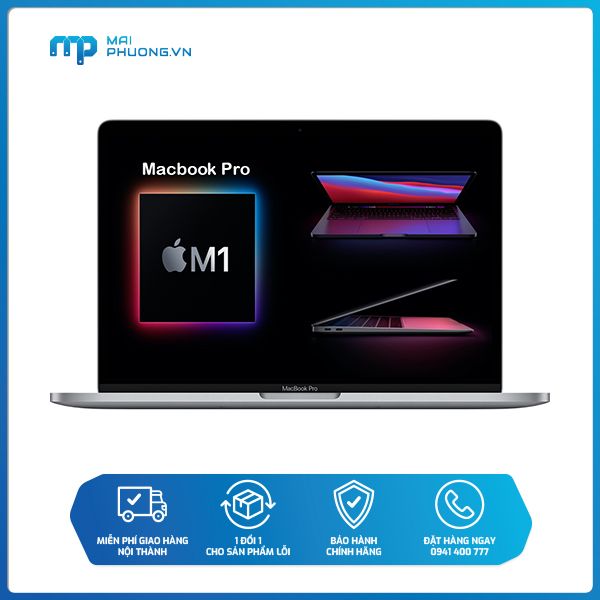 Laptop Apple Macbook Pro M1 2020 13.3 inch Gray (Apple M1/8GB RAM/256GB SSD/13.3 inch IPS)