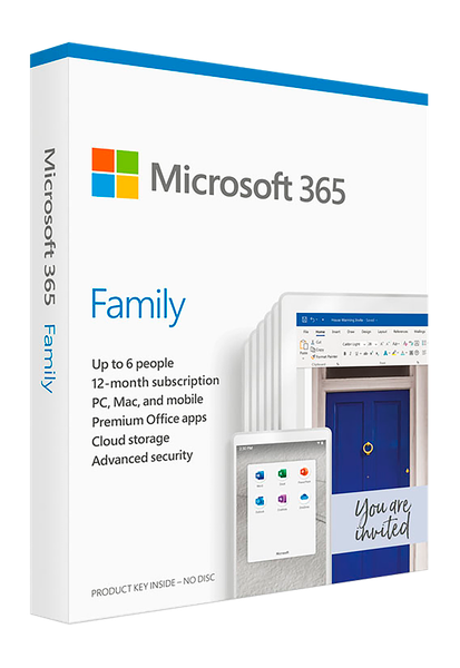 Phần Mềm Microsoft 365 Family English APAC EM Subscr 1YR Medialess P8 (6GQ-01555)