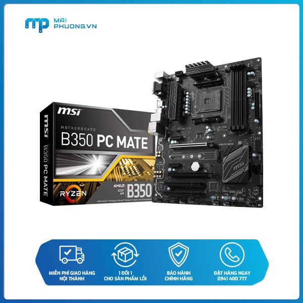 Bo mạch chủ MSI B350 PC MATE