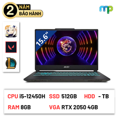 Laptop MSI Cyborg 15 A12UCX-281VN (i5-12450H/ 8GB/ 512GB SSD/ RTX 2050 4GB/ 15.6