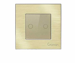 Công tắc đèn Wifi 1 nút Goman - Vàng  W1G86 221G
