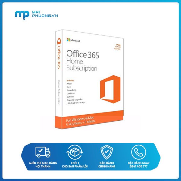 Phần Mềm Microsoft Office 365 personal English APAC EM 1YR P2 QQ2-00570