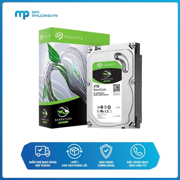 HDD Seagate BarraCuda 4TB 3.5 inch SATA III 5400RPM 256MB Cache ST4000