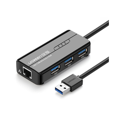 Bộ chia USB 3 cổng 3.0 Ugreen 20265 có cổng Ethernet 10/100/1000Mbps
