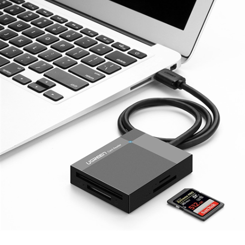 Đầu đọc thẻ USB 3.0 đa năng CF, SD, TF, MS dài 0.5m Ugreen 30333