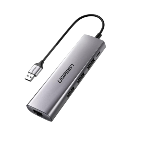 Bộ chuyển USB 3.0 to LAN + Hub USB 3.0 3 Cổng Ugreen 60812