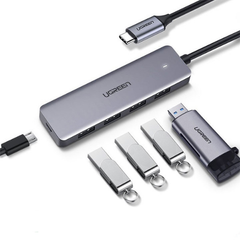 Bộ chia Hub USB Type-C 3.0 4 cổng Ugreen 70336 ( màu xám)