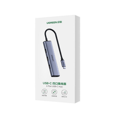 Bộ chia Hub USB Type-C 3.0 4 cổng Ugreen 70336 ( màu xám)